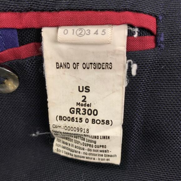 BAND OF OUTSIDERS Size 40 Navy Cotton / Linen Sport Coat - Picture 6 of 7